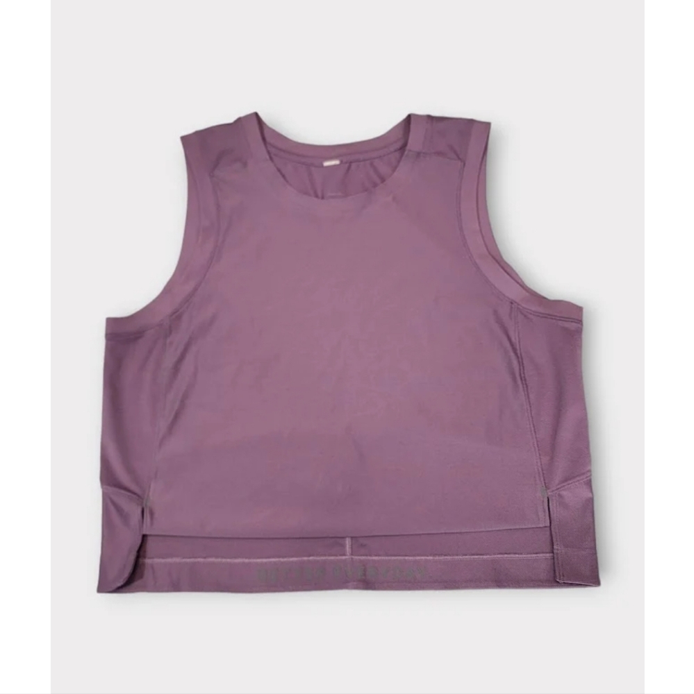 Size 6 - Lululemon Mesh Back Cropped Train Tank Top